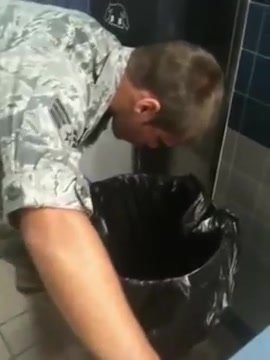 Chris Pukes Into Trash Can