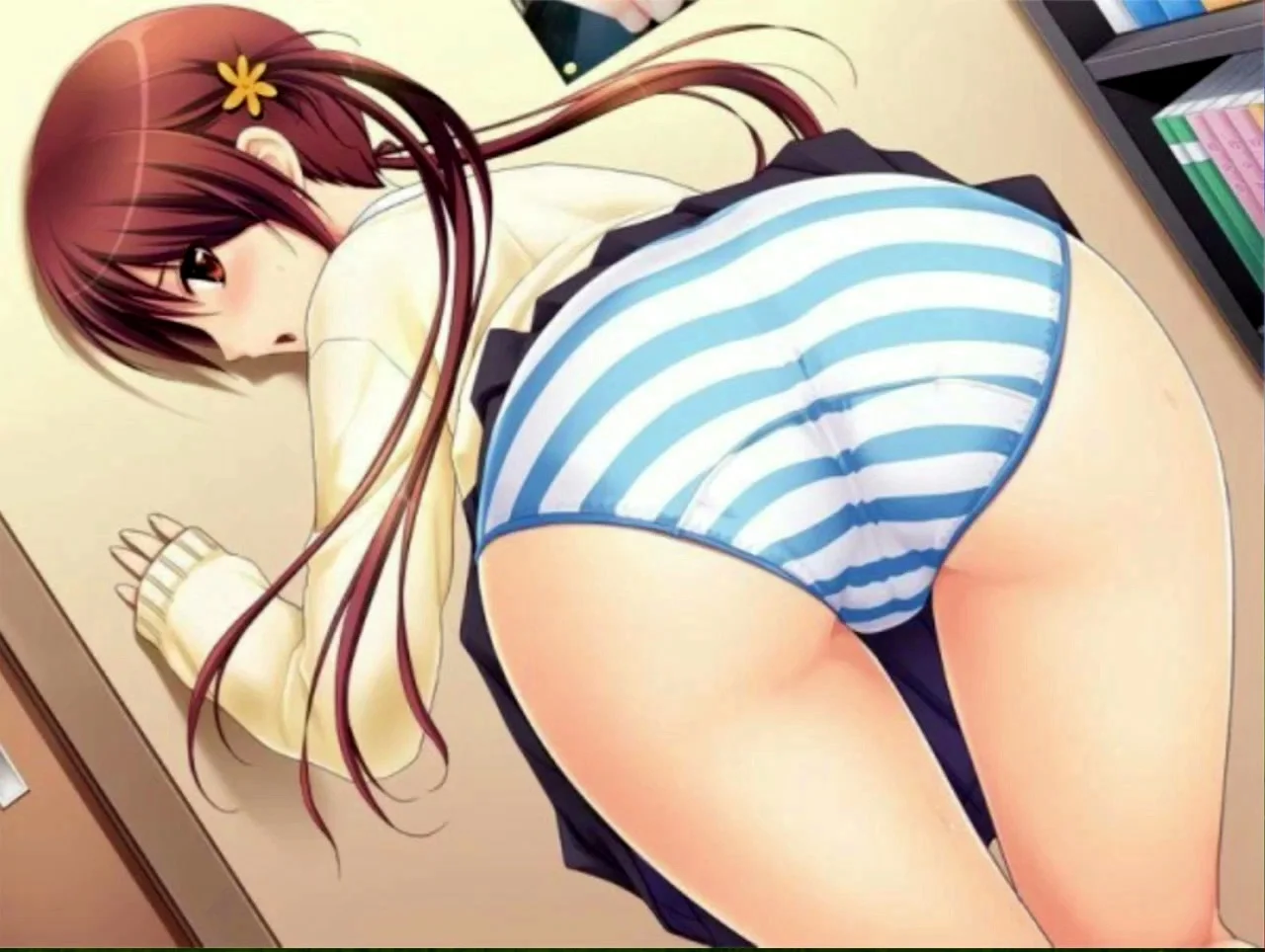 Handjob Stripe Panties - Anime farts and scat: striped panties fart - ThisVid.com
