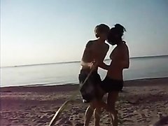 Ball Busting at beach