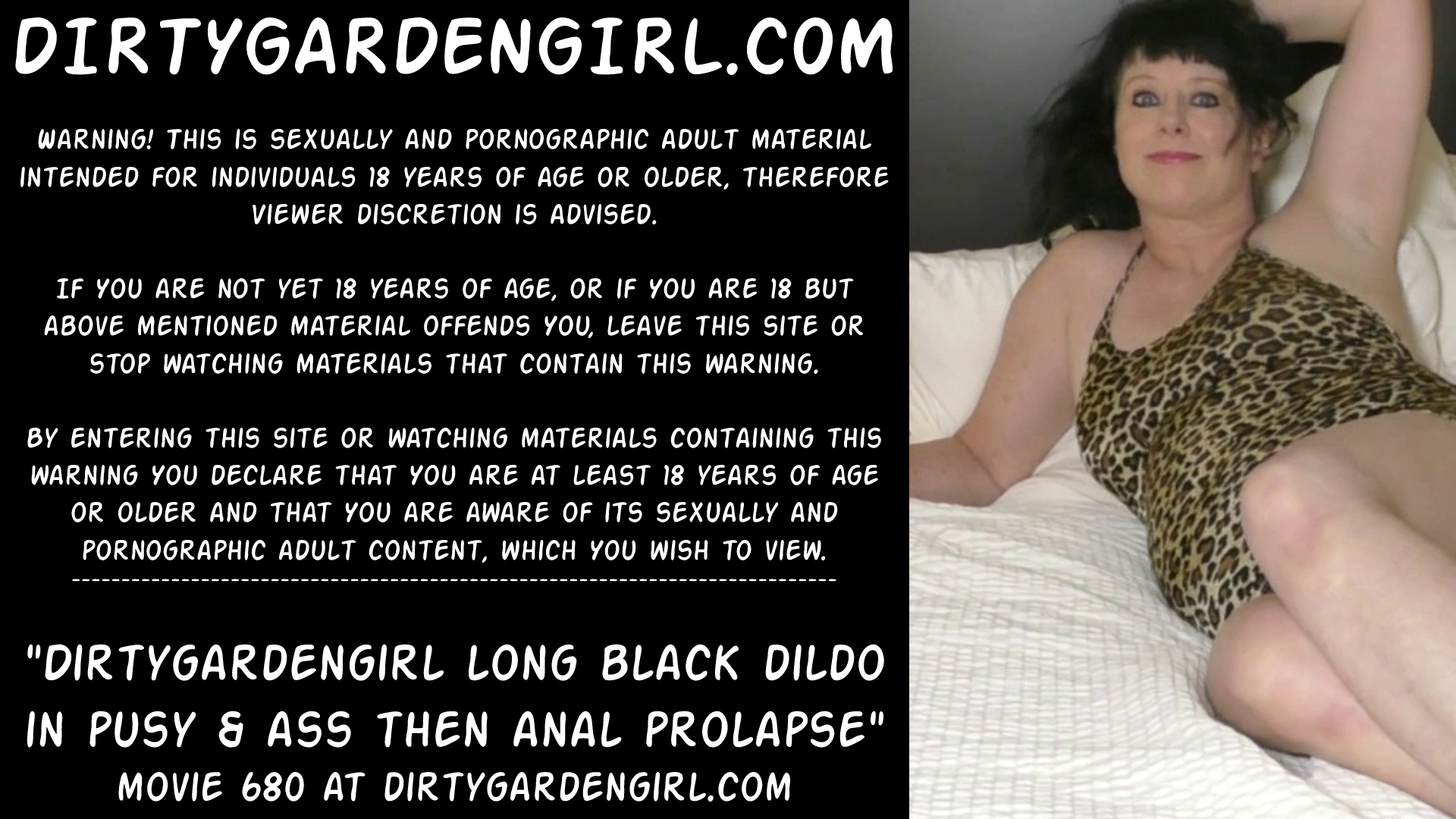 Dirtygardengirl long black dildo in pusy & ass