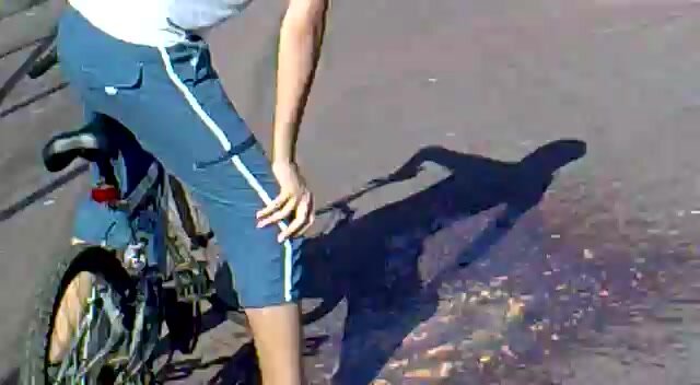 Cute Guy On Bicycle Puking