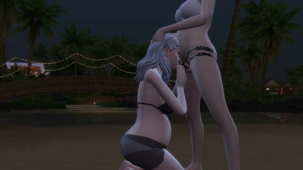 BJ puke on the beach (Sims 4)