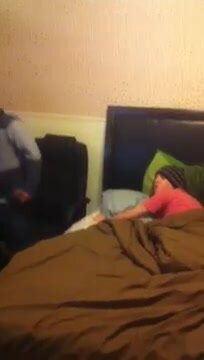 Drunk Dude Puking on Bed