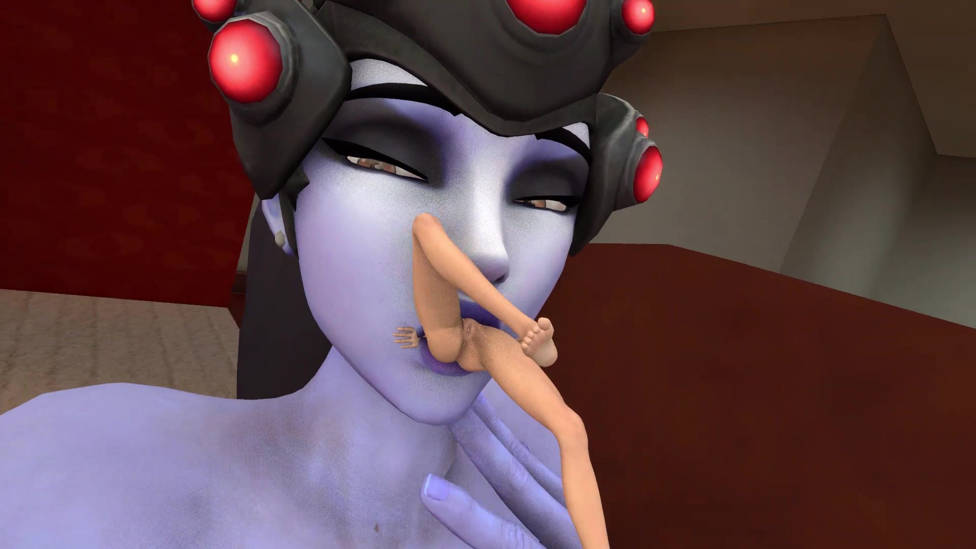 Giantess Widowmaker Oral and Anal Vore