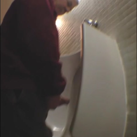 Horny Daddy Wanks Off & Cums At Urinal!