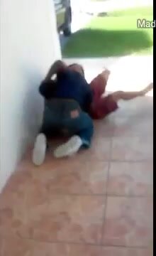 Outdoor street fight