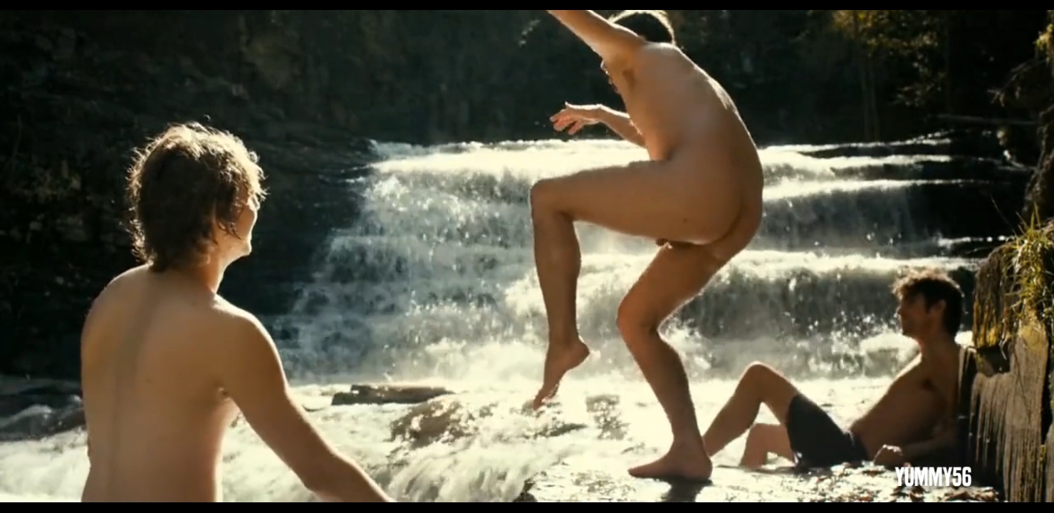 Movie scene - Boy watching naked man in river