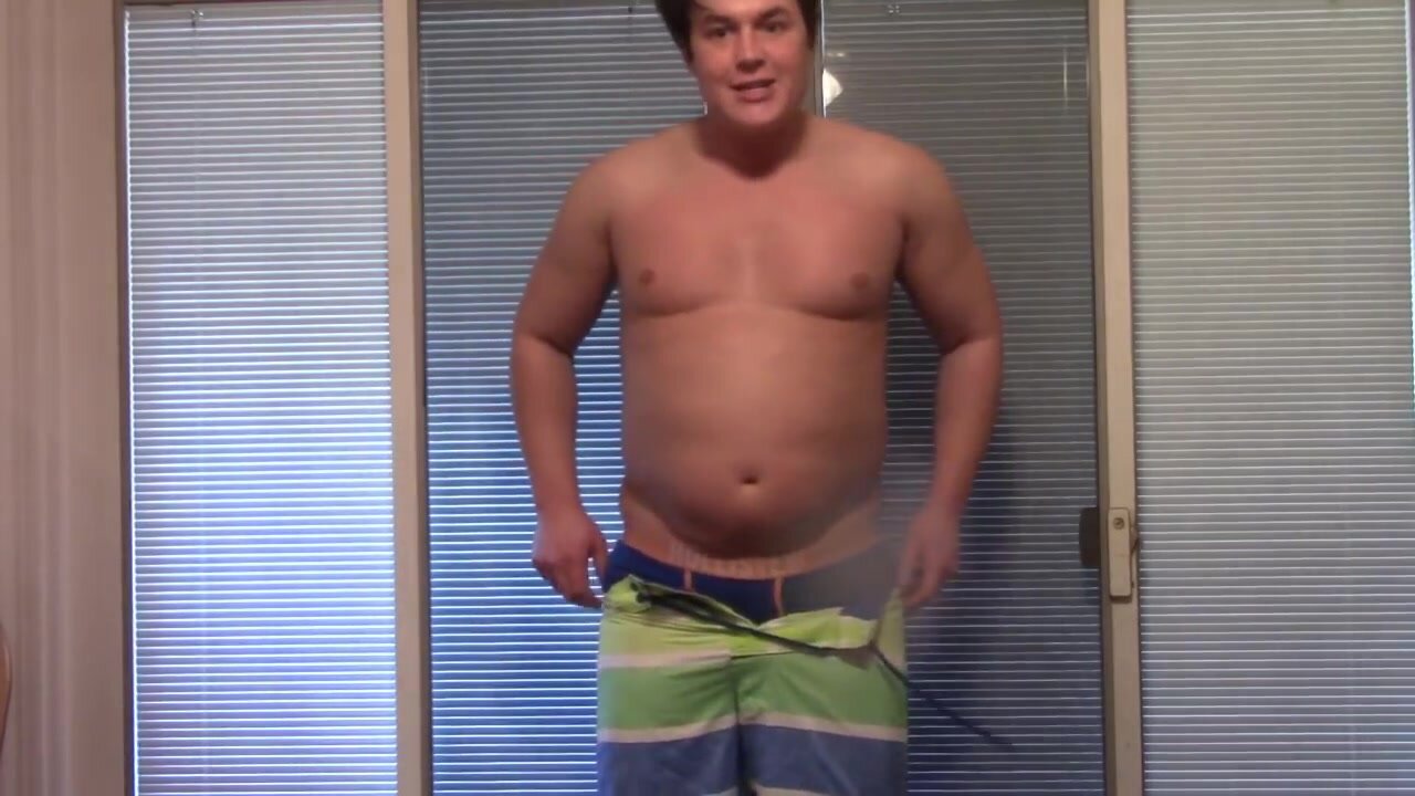 ex jock tries on old clothes