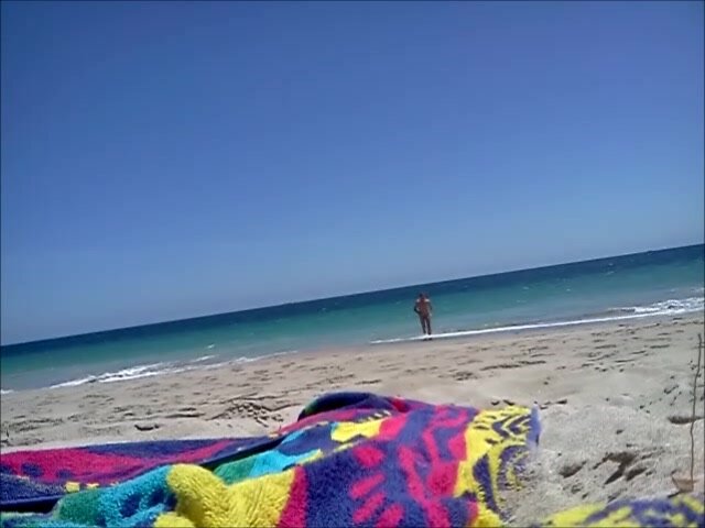 Nude beach swin