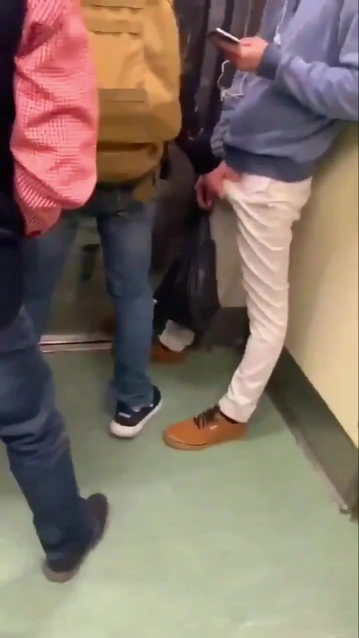 Touching bulge in public transport