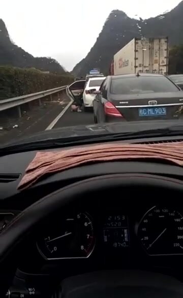 Pissing in traffic jam