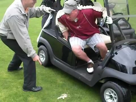 Drunk Frat Dude Golf Cart Puker