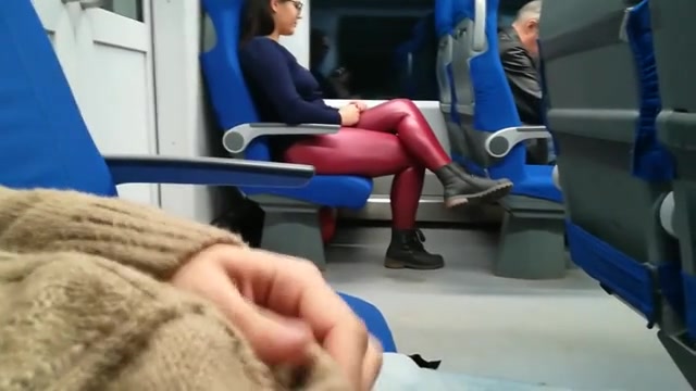 Strange girl jerked and sucked my cock in the train