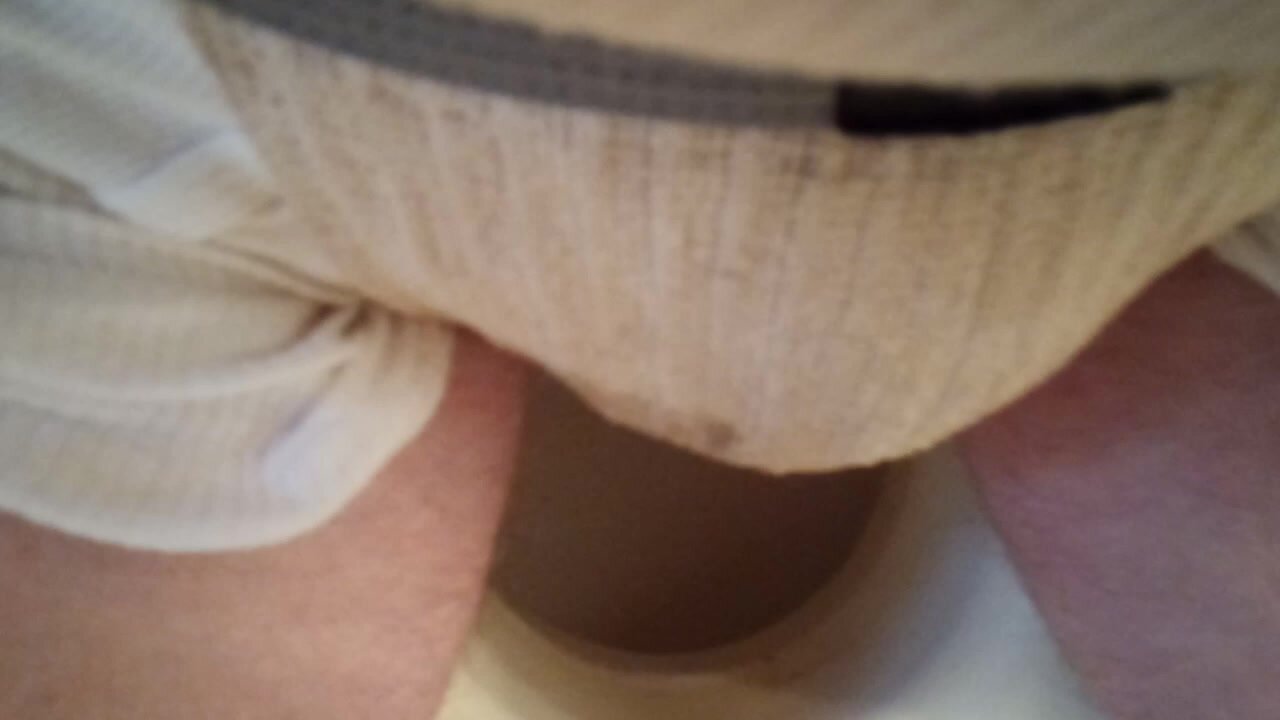 piss wearing underwear on toilet