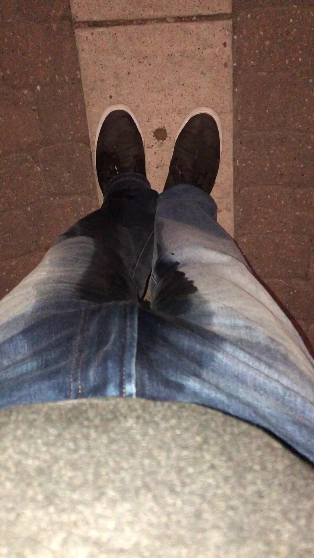 pissing in jeans on the way home