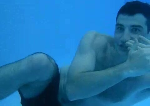 underwater test in pool