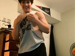 Hot cocky frat bro shows the goods