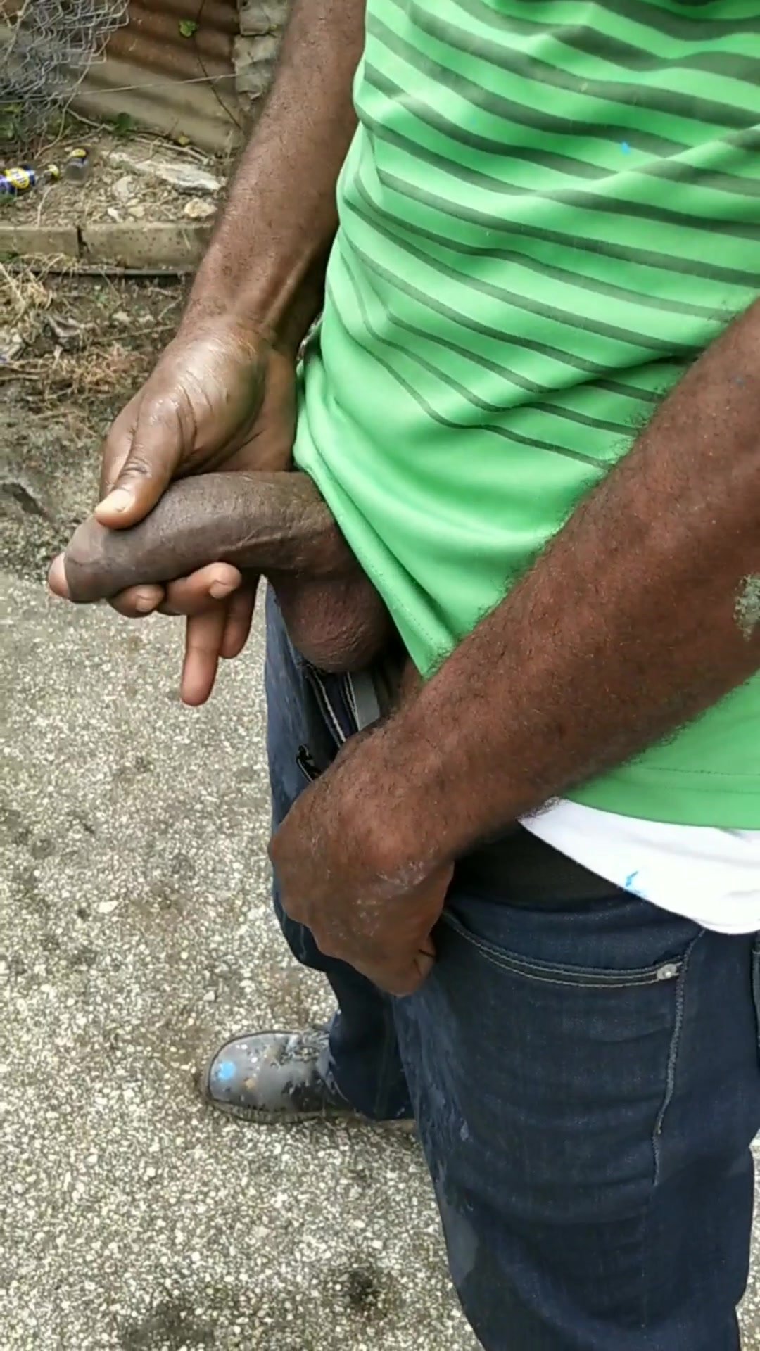 Paid Trinidad homeless man to Cum