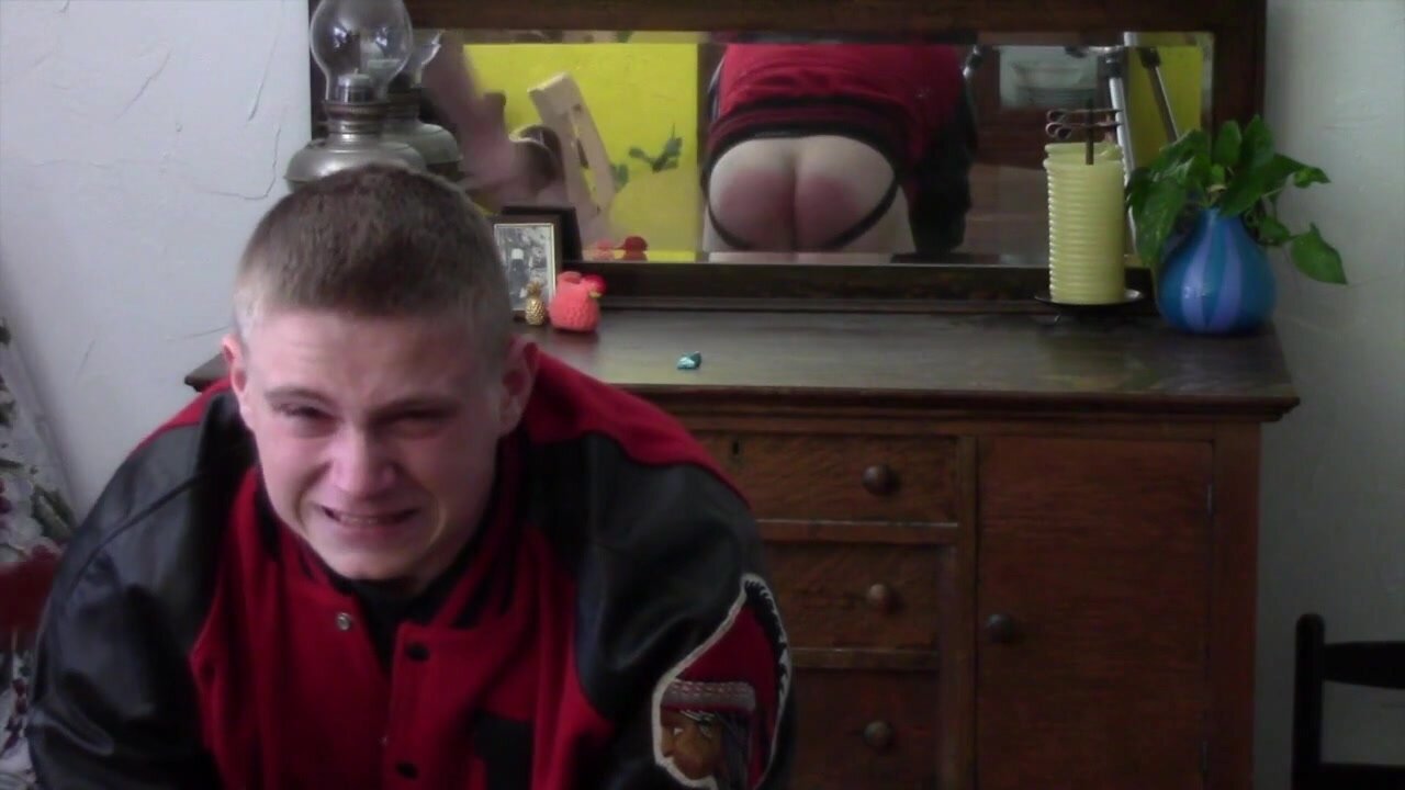Blond boy spanked to tears (ass on fire!)