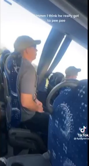 guy on bus pissed himself