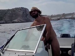 Bel Gris on a boat