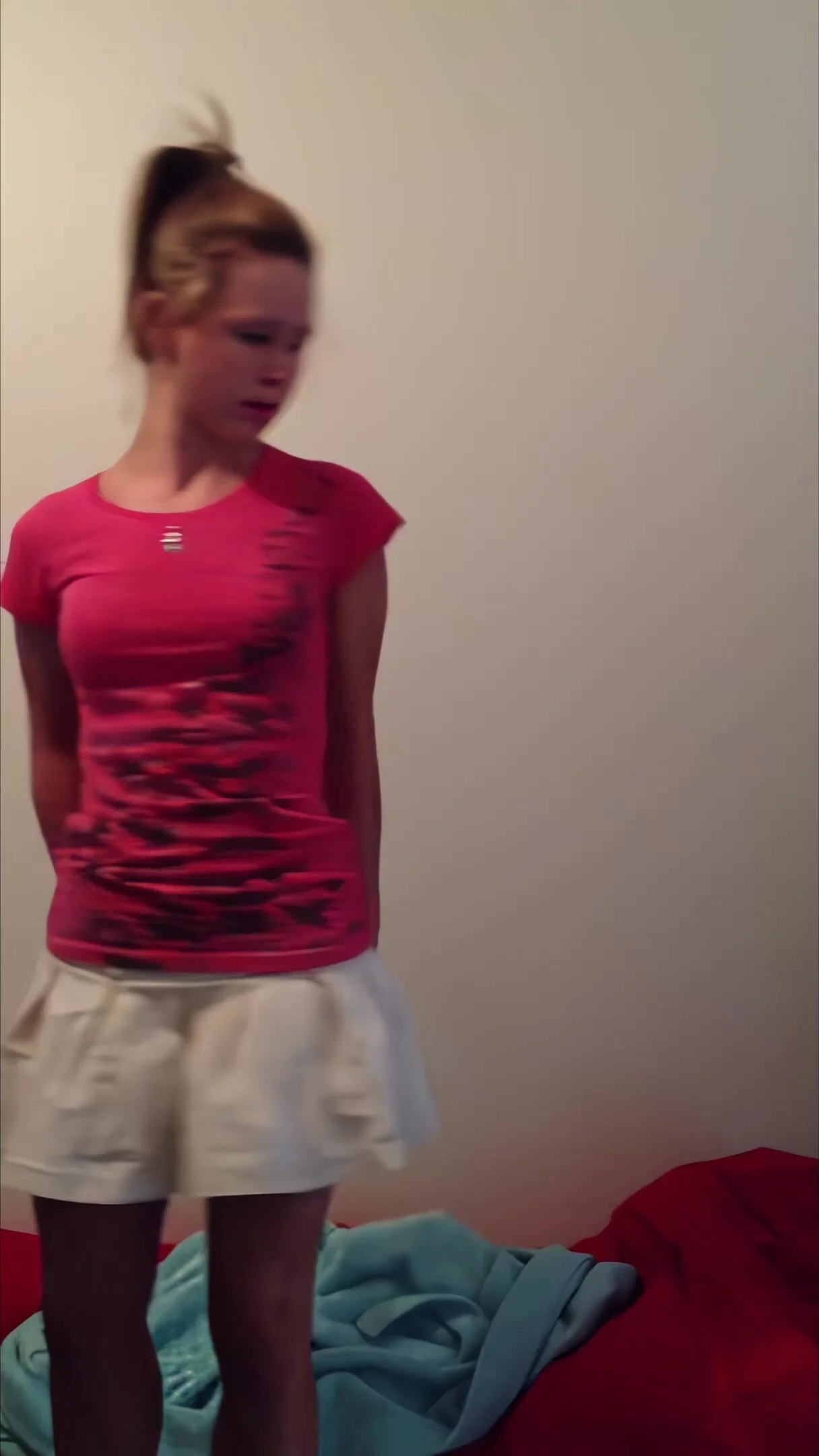 Video: AI 4k Upscale Blond Teen Desperate Panty Poop (Part1