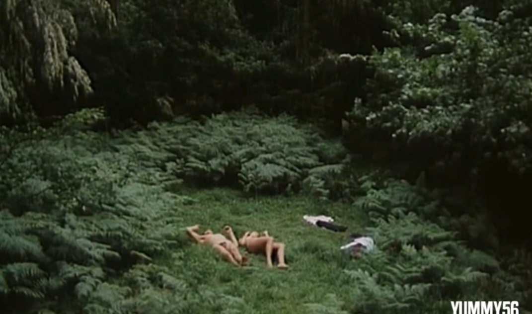 Movie scene - Naked couple in the forest
