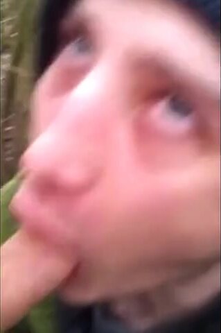 Chav outdoor blowjob