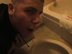 Andy Drunk and Puking in Toilet