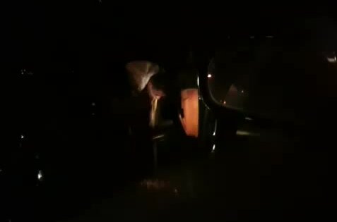 Guy Barfing Out Of Car In Stopped Traffic