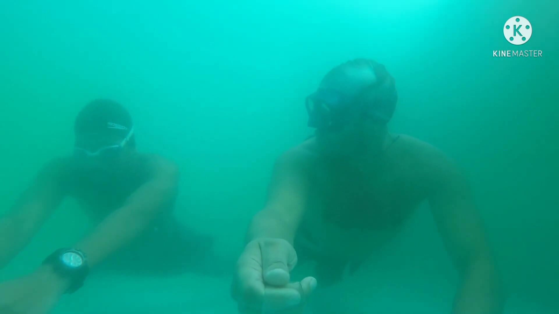 Kareem and friend dynamic breathold underwater