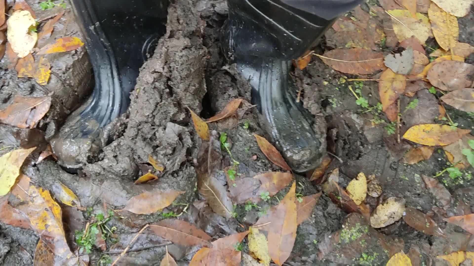 Rubber boots in mud - video 7