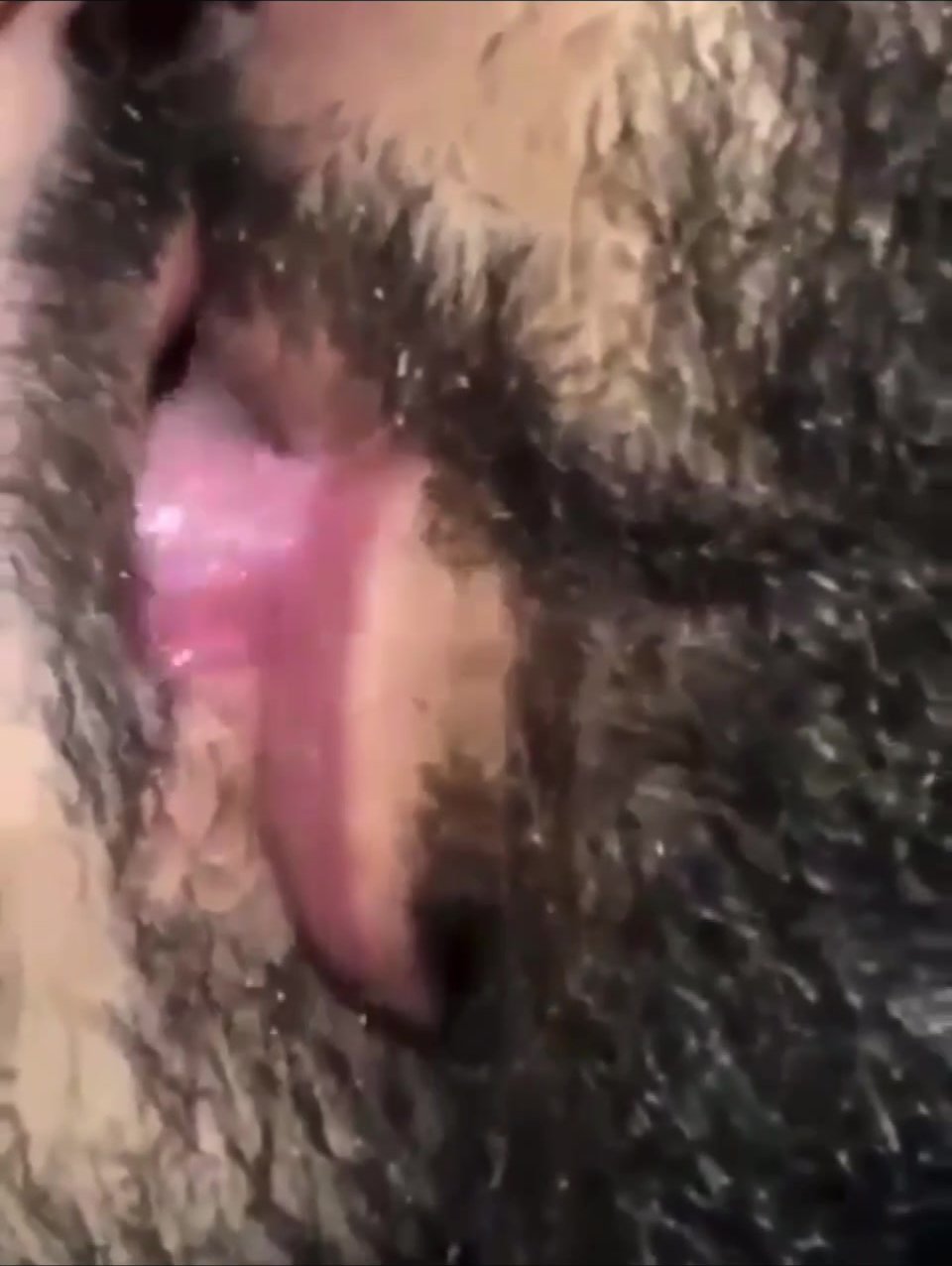Intense Close up beard kissing