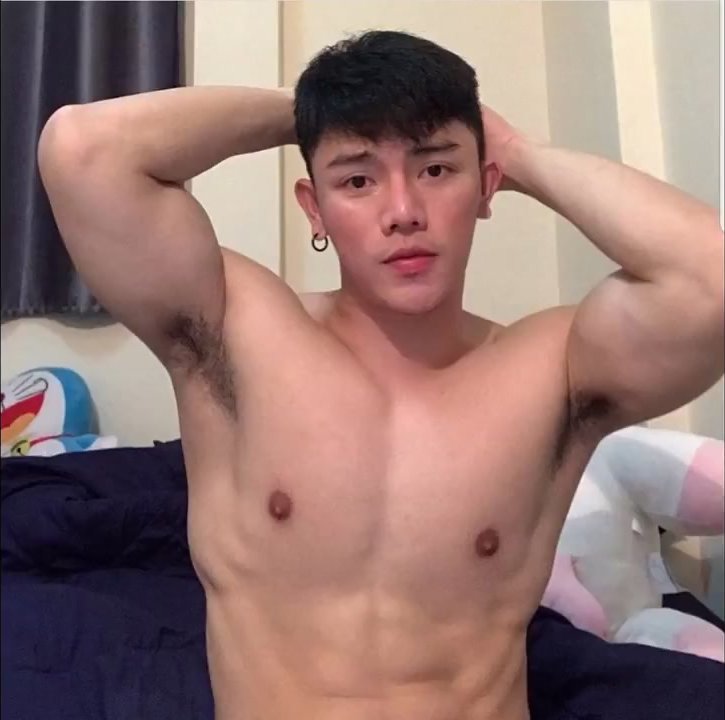 Naked Thai model in his phone clip