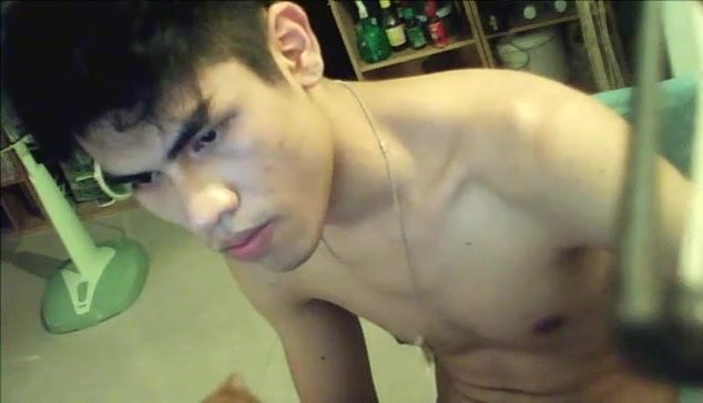 Naked Thai teenage cum on his camfox