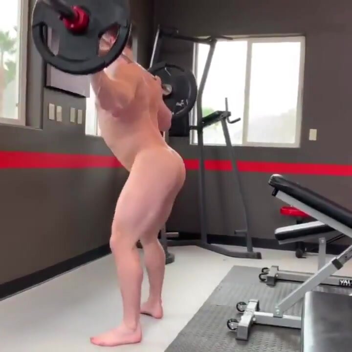 Working out naked - video 2
