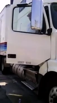 Trucker caught pissing and shitting