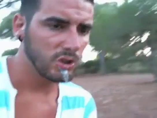 Getting cum from anonymous man in the forest
