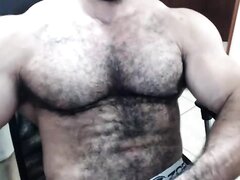 Muscled hairy guy