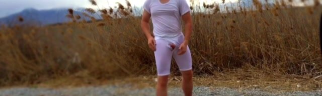 Mormon Man Enjoying the Outdoors in his Garments