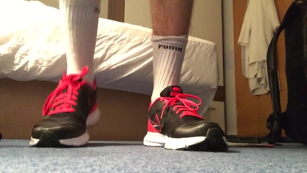 Sweaty Teen Boy Feet and Dirty Socks in Nike Downshifters