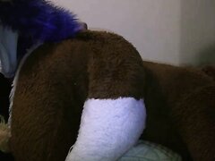 Thicc fursuiter fox gets his butt plumber'd