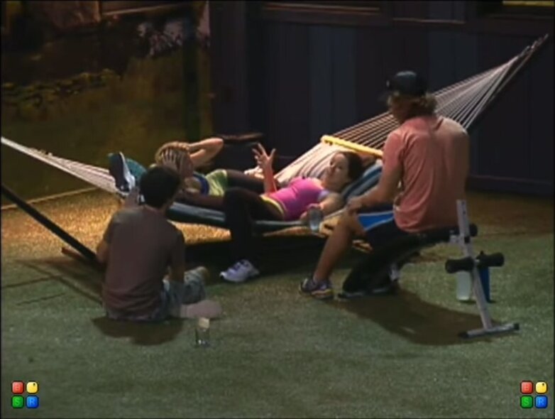 Ian gets tickle by frank Big Brother