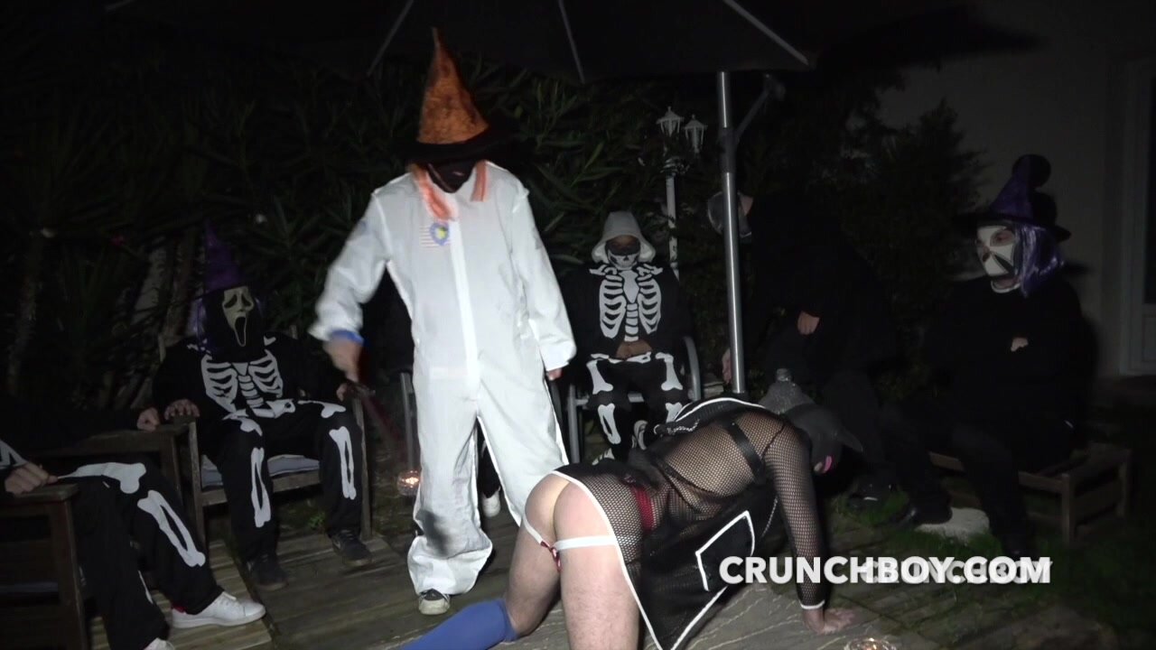 FUCKED BAREBACK FOR the halloween ceremeony with submis