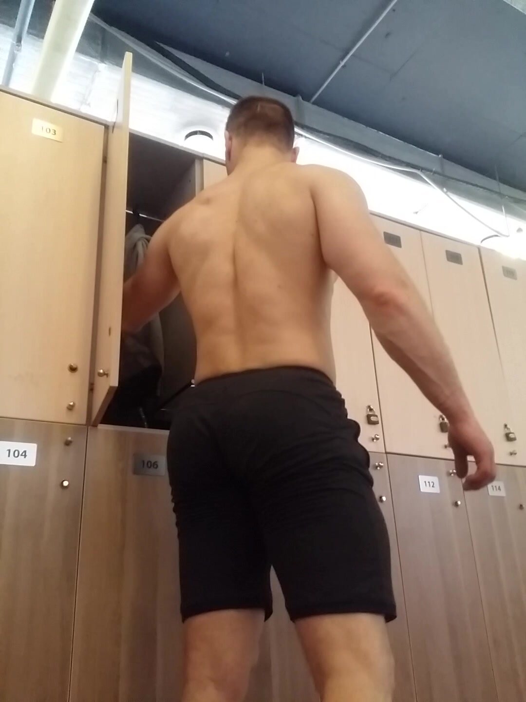 Guy in locker room