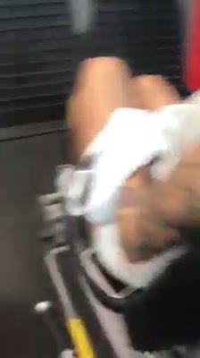 Latina shit herself in a gym