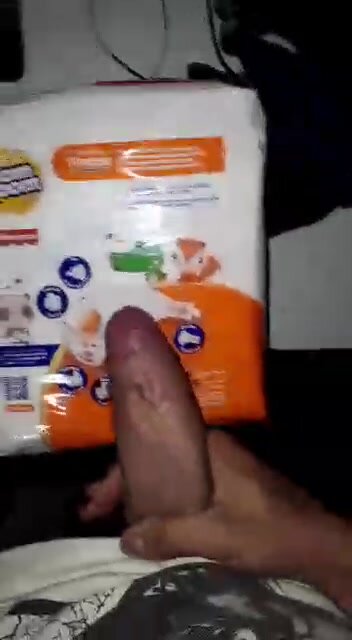 Cumming on my diaper pack!