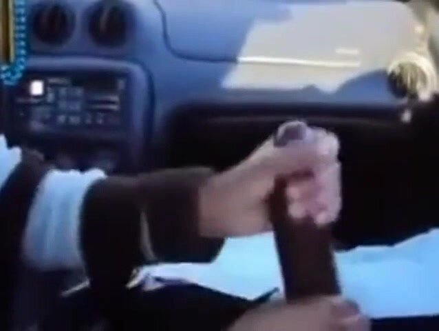 Another cruising pickup in car, wank off a nice BBC