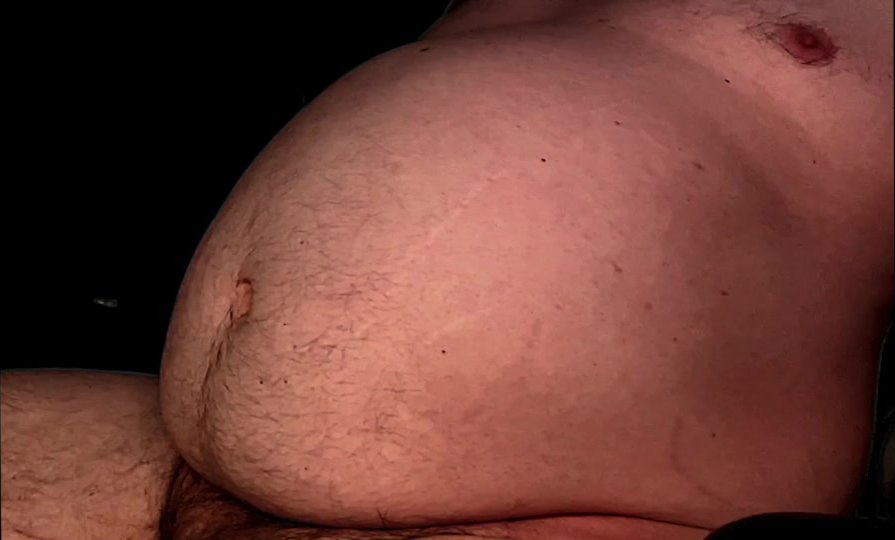 Full bloated mpreg belly goes thin