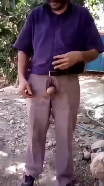 Men showing off their erection to friends
